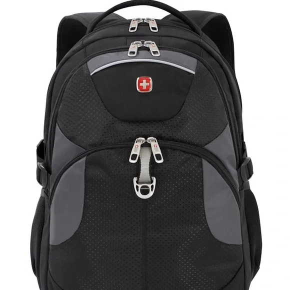 SwissGear Black and Gray Backpack with Durable Water-Resistant Design - Picture 2 of 7